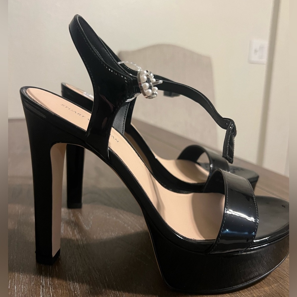 Stuart Weitzman platform heels, patent leather, 5 inch heel, brand new.